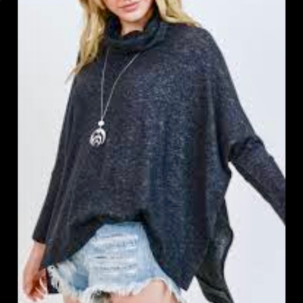 LOU & GREY oversized Cow Neck Dolman Sweaters M
